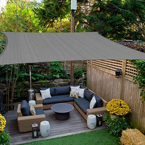 HAIKUS Tenda Vela Quadrata 5x5 m Traspirante, Tela Vela Ombreggiante 500x500 cm, Telo Tenda da Sole per Esterno, Giardino, Terrazzo, Balcone, Grigia Scura