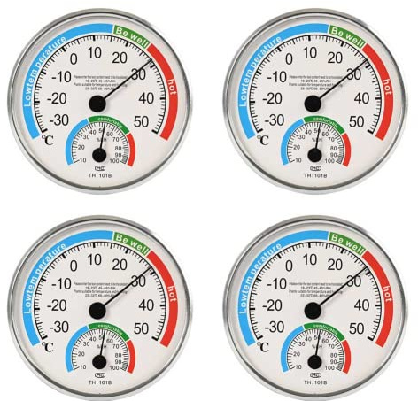 HpLive Termómetro higrómetro interior analógico, termómetro de habitación, medidor de humedad interior, regulación de la temperatura interior para monitorear condiciones meteorológicas normales