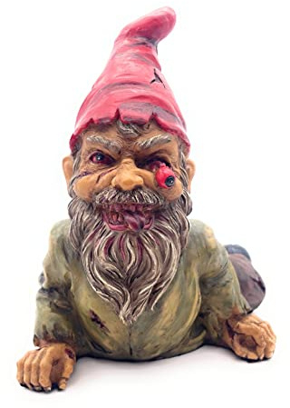 RUSTIX Scary Crawling Zombie Garden Gnome Statue – Hand-Painted Resin Horror Figurine for Halloween Decor, Outdoor & Indoor Creepy Zombie Gnome Decoration Gift