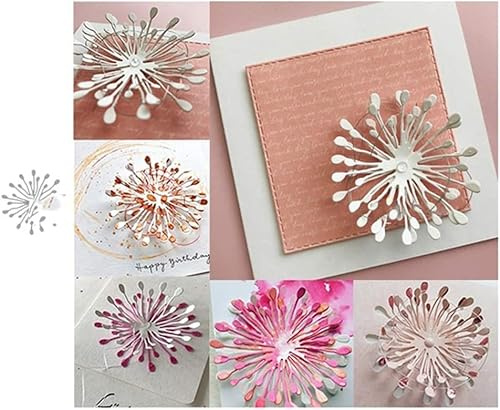 Stanzschablonen mit Blumenrand, für Kartenherstellung, Gänseblümchen, Stanzschablonen für Bastelarbeiten, Scrapbooking, Fotoalbum, dekorative Prägepapier-Stanzformen für Kartenherstellung, Vorlage
