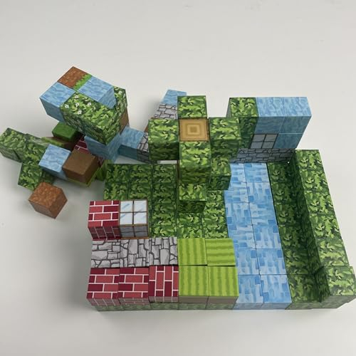 COOLJOYA Magnetic Blocks for kids Boys and Girls Aged 3 4 5 6 7 8 Years Old, Magnetic Building Blocks 54PCS, Stacking Construction Toys Montessori Sensory Toys Halloween