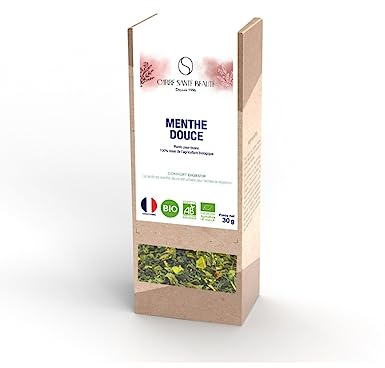 Té orgánico de hoja de menta dulce, 30 g