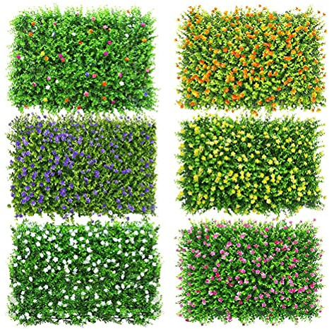 F&Y Recinzione per la privacy di edera artificiale, durevole recinzione di edera finta con vegetazione sintetica, pannello per la privacy per esterni, per giardino, cortile, decorazione per cortile,