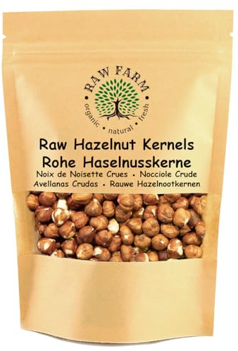 Raw Farm – Noisettes Crues Entières 1 Kg – Sans Gluten – Sans Soja