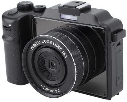 Appareil Photo Numérique 4K, Caméra Vidéo Compacte 56 MP avec WiFi, Zoom Numérique 18x, écran 3 Pouces, Caméra de Vlogging Légère pour Youtube, Fonction Webcam, Caméra de Voyage