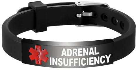 UNICGIFT Braccialetto di allerta medica su entrambi i lati con incisione personalizzata ID Identificazione Braccialetto personalizzato per le donne Cinturino regolabile Chiusura di sicurezza