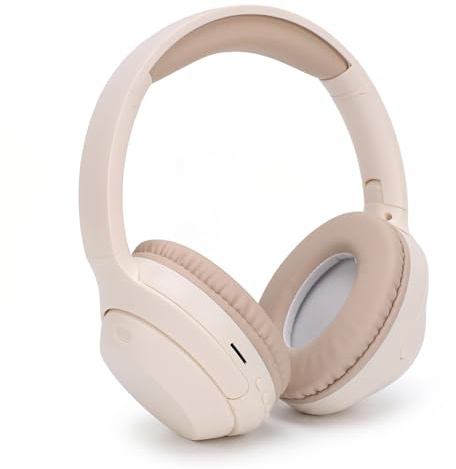 Bluetooth-Hörlurar över örat, Trådlösa Hörlurar Handsfree-samtal, Djup Bas Stereo Hopfällbart Headset för Resor Arbete Hemmakontor PC (Kaki)