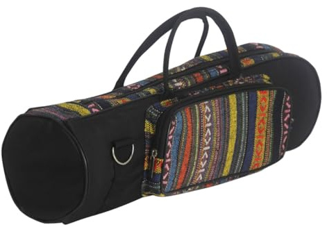 FUNOMOCYA Bolsa Único para Compartimento Tela de Trompeta Oxford Portátil Funda Lateral, Diseño Étnico Acolchada y Almacenamiento Multifuncional para Músicos