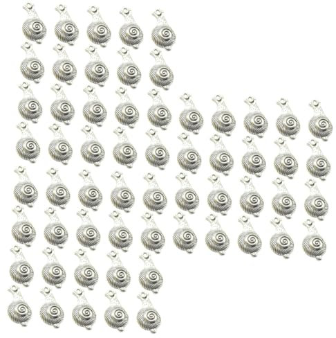 STOBOK 60stücke Antike Silberfarbene Alloy Schneckenform Charm Für Schmuckherstellung Armbänder Und Bastelprojekte