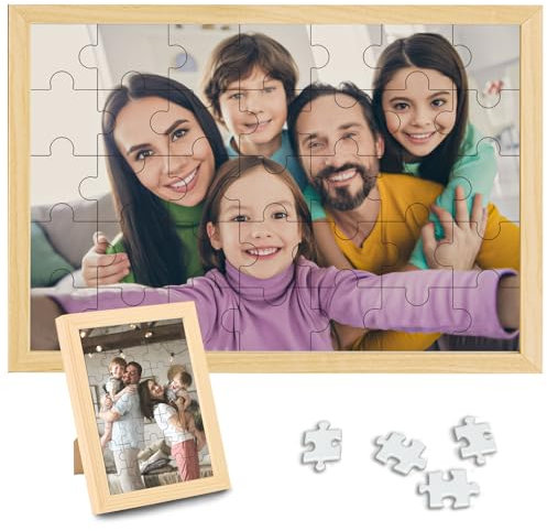 Yjiuhao Personalised Puzzle 35/70/120/200/300/500/1000/1500/2000/3000 Pieces Custom Puzzle with Your Photo Personalised Puzzles for Adults for Family Friend
