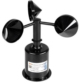 HQDRCY RK100-02 Capteur de Vitesse du Vent analogique 4-20 mA extérieur 3 Tasses anémomètre RS485