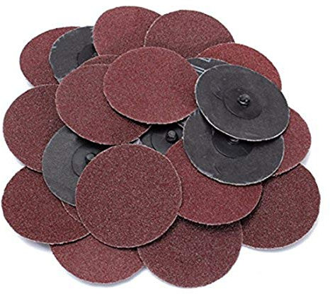 SZTVECFW 25 Dischi abrasivi da 7,5 cm, 75 mm, Grana 60, con Blocco abrasivo, Carta vetrata