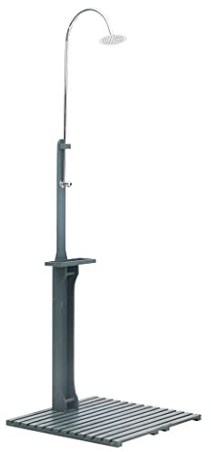 LLEZKBR Furniture Select-Gartendusche Anthrazit Holz