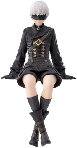 Gioco Action Figure Automata 9s Yorha No.9 Tipo S Figura Pvc Statua 15cm Yorha 9s Seduto Anime Figura Modello Ornamenti da Collezione