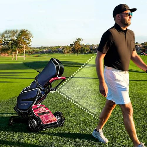 Golfvagn, Smart Caddierobot, Följer Automatiskt Elvagnen, Intelligent Gest Och Fjärrkontroll, Undviker Automatiskt Fotgängare, Har En Batteritid På Upp Till 16 Kilometer, Hopfällbar Design