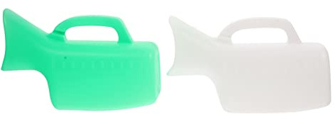 NULYLU Weibliches Urinal 2 Stück 1000ml Urinflasche Für Frauen Aus Dickem Kunststoff Tragbar Und Langlebig Praktisch Für Reisen Und Pflege