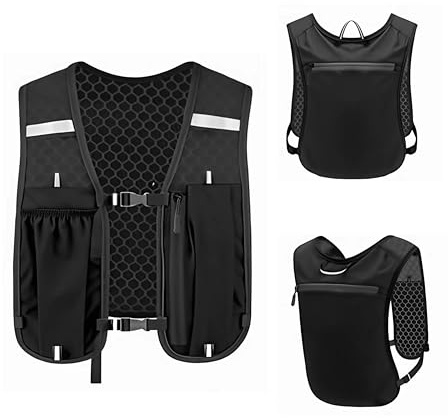 Laufweste Herren, Running Vest Women, Laufwest Damen, Laufweste Reflektierend, Sportweste, Laufrucksack Damen für Läufe Radfahren Trails Marathons