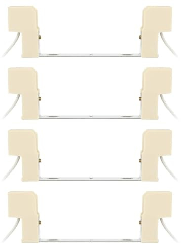 R7s 118mm Fassung Adapter, 4 Stück LED Lampensockel | Halogenstab Fassungen Sockel Lampenfassung alle Wattagen zum Aufschrauben mit Kabel für Widerstands- und Dauertests