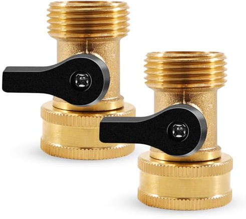2 stycken minimässingskullskran, 3/4 tum IG x 3/4 tum AG, 3/4 tum avstängningskabelkran, slangadapter, vattenslanganslutning för pumpar, hushållsrör och bevattning