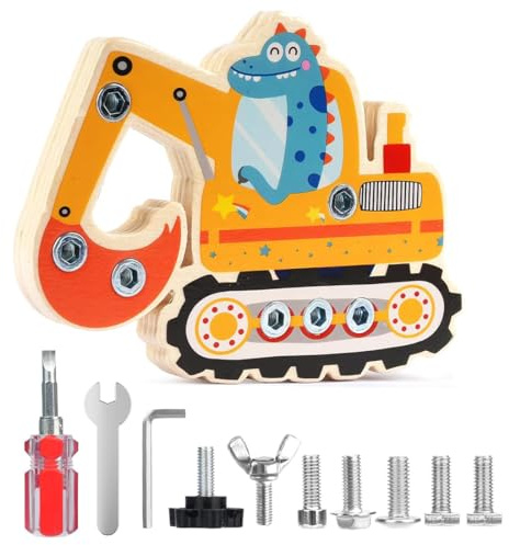 GXGM Jouet Montessori, Planche à Vis en Bois pour l'Apprentissage de la Motricité Fine, Jeu Éducatif pour Enfants 3-6 Ans, Développement et Éducation, Jouet en Bois