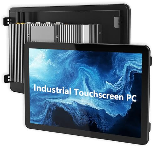 NORQIN PC Industrial Panel 27 Pantalla Táctil Fanless IP65 Todo en Uno | Pantalla Capacitiva Monitoreo,Windows 10 Pro,LAN HDMI USB COM GPIO,ideal para HMI y kioscos y fabricación(I3-7100U,8G+256G)