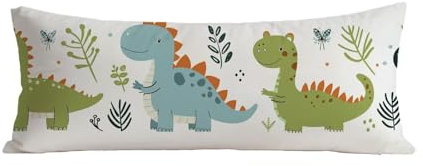 Taie Oreiller 30 x 90 cm Blanc Protege Oreiller Dessin animé Taie Traversin 90 cm Durable Lin Rectangulaire Housse Coussin avec Fermeture éclair Invisible Pillow Case pour Decoratif Canape Lit G-392