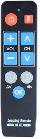 1 telecomando universale a 9 pulsanti for TV, DVD, DVB, STB, VCR, ricevitore HIFI, TV-BOX, riscaldatore