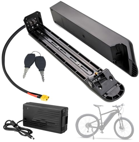 SSCYHT Batteria al litio 48V 13Ah 17,5Ah 16Ah Batteria di ricambio 10,4Ah Batterie agli ioni di litio 48V Batterie per tubo obliquo con caricabatterie e porta a 6 pin,48v10.4ah xt60