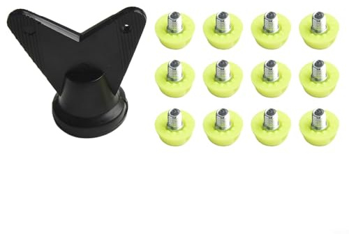 Jonikuper Fußballschuh-Nieten, Ersatzspikes, 7 mm und 10 mm, Kunststoff, Fußball-Stollen mit Schraubenschlüssel für Herren-Fußballschuhe, 12 Stück, grün und rot (grün, 7 mm + 10 mm)