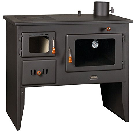Wood Burning Stove 4+12 kW Cooker Back Boiler Log Burner Woodburning Prity W12PM