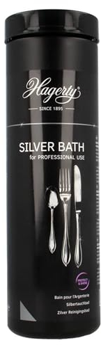 Hagerty Silver Bath Personal Use Bagno detergente antiossidante 580ml I Pulizia efficace su posate in argento o metallo argentato, Cesto per immersione