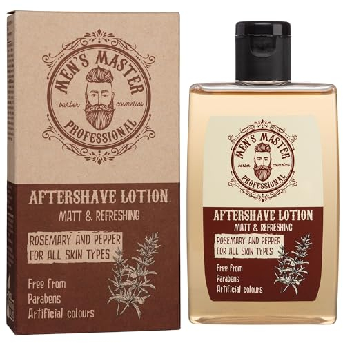 Men's Master Loción Calmante para Después del Afeitado | After Shave para Hombre | Hidratante y Nutritivo | Con Mentol, Extracto de Pimiento Picante | Sin Parabenos | Aroma Fresco y Masculino | 120 ML