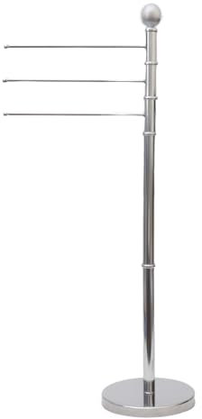 Maury's Piantana Portasciugamani Vari Colori, Struttura in Acciaio, Dimensioni 20x83 cm (Cromo S)