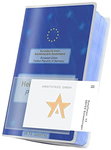 AMATHINGS 4er Set Heimtierausweis Hüllen – Schutzhüllen für EU-Impfpässe & Heimtierausweise – Matt-Transparent & Wasserabweisend – Ideal für Haushalte mit mehreren Tieren