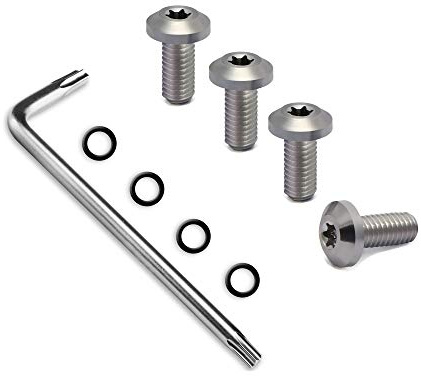 Guuun Grip Screws for CZ-75, 4 O Rings, T10 Torx Key, 4 Stainless Steel Screws - Silver