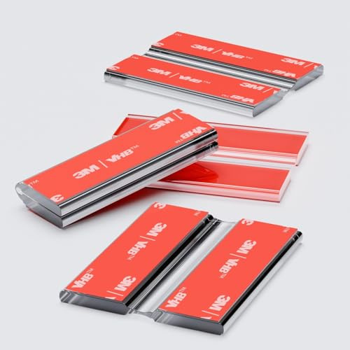 Caterpillar Red 4X 50mm Acrylic Flexible Hinges - No Glue Required. Low Profile, Transparent, Continuous Acrylic Piano Hinges