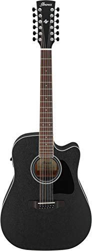 Ibanez AW8412CE Weathered Black Chitarra Elettroacustica 12 Corde