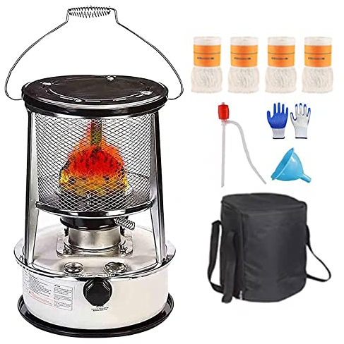 Xrdbfd Petroleumofen Für Innenräume, Universeller Petroleum Heizung, Camping-öl-Paraffin-petroleumheizung, Mobile Petroleumkocher Heizer, 4.6/6L,6Lwhite
