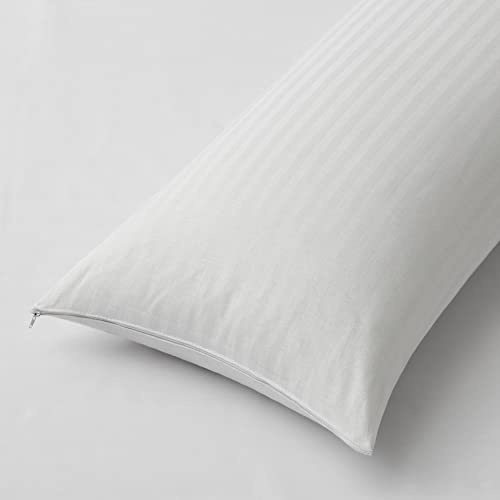 Degrees Home King – Protector de Almohada con Cremallera Extra Suave y Transpirable – Funda con Acabado Raso Labrado (135x45) – Antialérgica, Lavable y Certificada Oeko-Tex