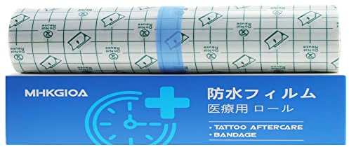 MHKGIOA Duschpflaster Wasserfest Transparent Bandage Rolle groß - 20cm x 10m Wasserfeste Pflaster zum Schwimmen Duschen - Tattoo Folie Heilung - Folienverband