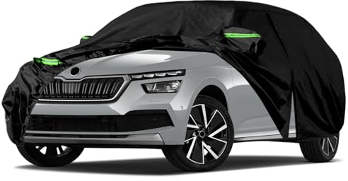 Autoabdeckung Wasserdicht Ersatz für Skoda Kamiq 2019-2023, Auto Abdeckplane Autogarage Autoplane Ganzgarage, Atmungsaktive Vollgarage Wasserdicht Reflexionsstreifen, 167(L)* 70.5(W)* 61(H)