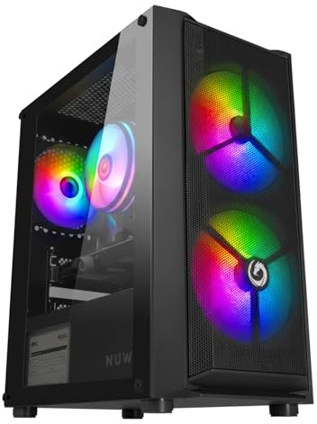 Nuwo PC Gaming Fisso Desktop i5 | Ram 16GB | SSD 500GB | RX 5500 8GB | Win 11 Pro Preinstallato | Computer da Gioco Pronto all'Uso | Boss Battle