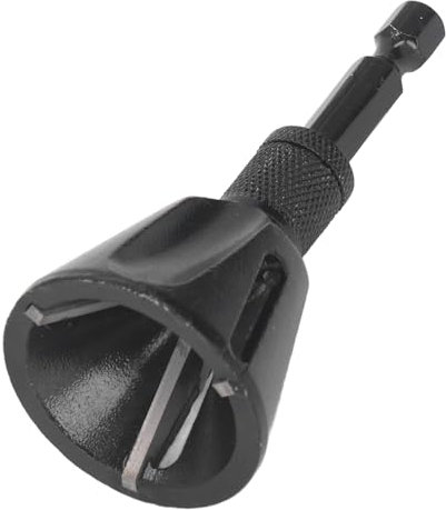 Herramienta Profesional de Desbarbado de Chaflán Externo para Barras de Tubos de Tornillos de 3/16-1 Pulgada con Vástago de Liberación Rápida de 1/4 Pulgada para Acero