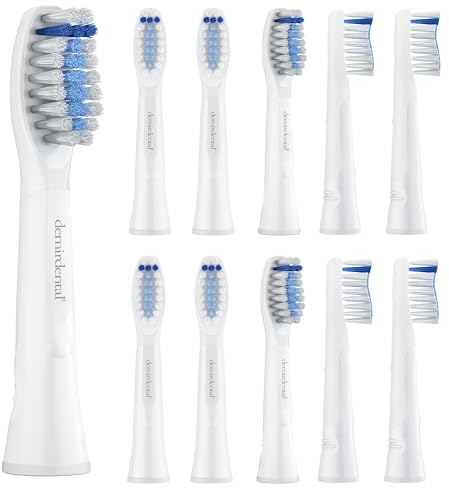 demirdental Aufsteckbürsten passend für Oral-B Pulsonic Aufsteckbürsten, Extra Clean, harte Aufsteckbürsten, 10er Pack