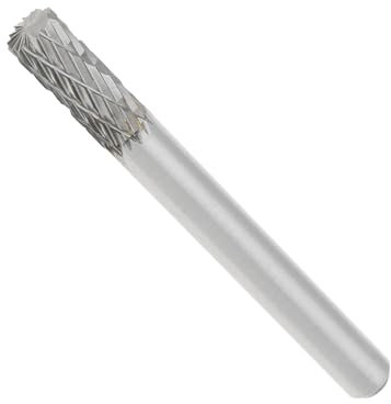 VGOL 1Pc 6mm x 16mm x 60mm Carbide Die Grinder Bits 6mm Shank 16mm Tip Cylinder Shape Rotary Carbide Burr Tool for Wood Soft Metal Polishing Carving