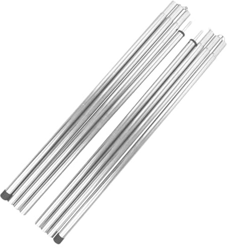 Tent Poles for Tarpaulin, Camping Poles for Tarp | Tarpaulin Tent Poles | Stable Metal Rods for Camping Tarp Replacement, Adjustable Tarpaulin Poles for Outdoor, 2