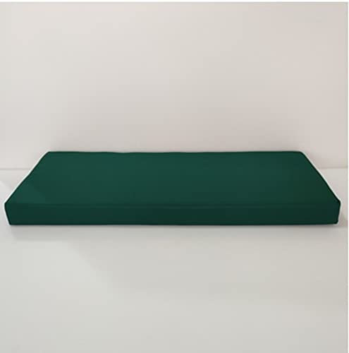 Wasserdichtes Sitzkissen für Gartenbank, rutschfest, abnehmbar, für Gartenmöbel, Schaukelstuhl, Essbank, Dunkelgrün, 80 x 30 x 5 cm
