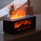 Flammen Fireplace Aroma Diffuser, DuftöL Diffuser Mit Led Kamin Humidifier, Diffusor FüR äTherische öLe 150ml Luftbefeuchter Kamin FüR Zuhause BüRo Schlafzimmer (Black)