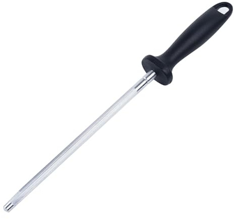 Wetzstahl für Messer, 33 cm (8 Zoll), Profi Messerschärfer Stab aus Kohlenstoffstahl, Swiss Classic Abziehstahl, Messerschaerfer Messerschleifer mit Aufhängeloch, Knife Sharpener, Ergonomisch