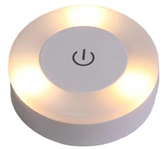 Luz Nocturna Táctil - Luz Nocturna Regulable con Batería Recargable de 400 mAh, Lámpara de Noche Redonda de Montaje en Pared para Lactancia Materna, Guardería, Dormitorio, Pasillo, Habitaciones de Niñ